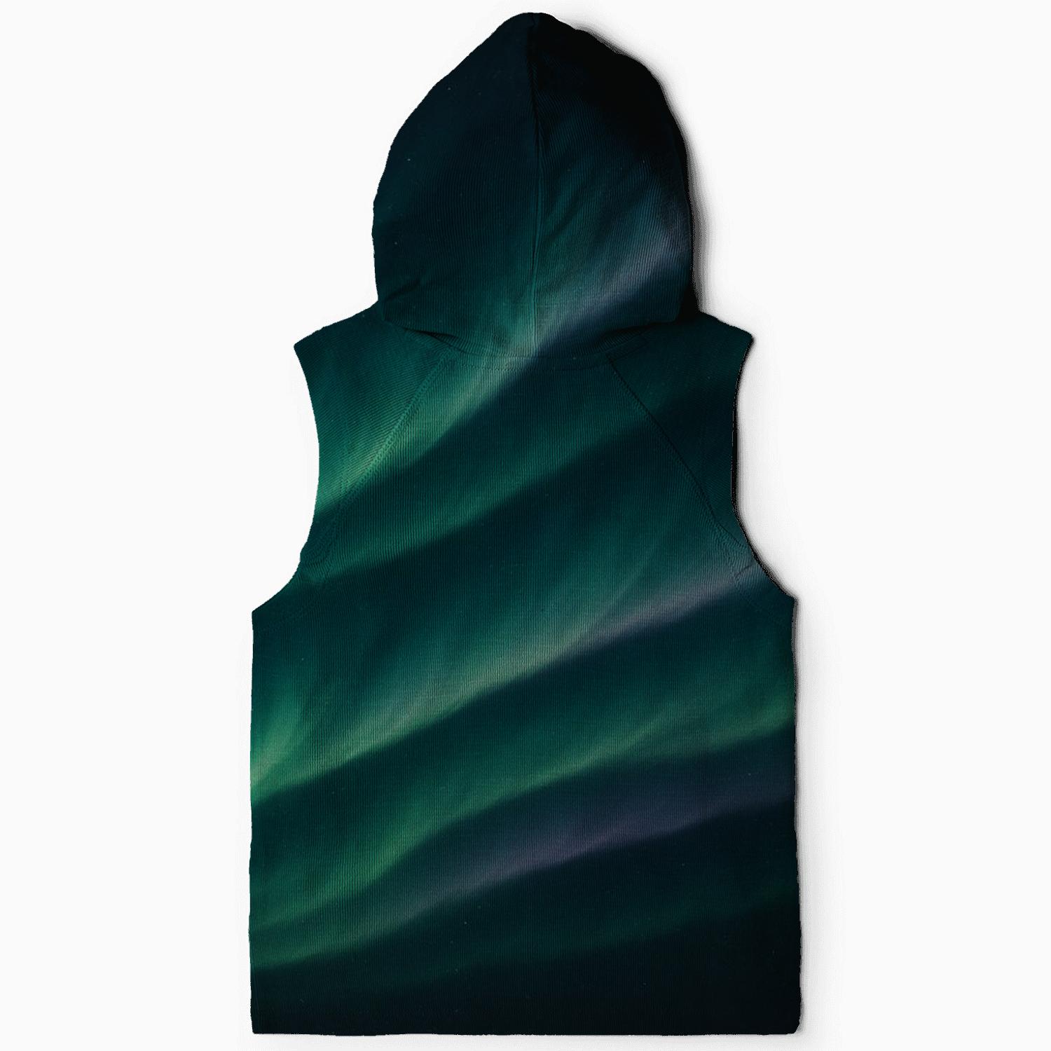 Auroral Rift Veil embroidered hoodies