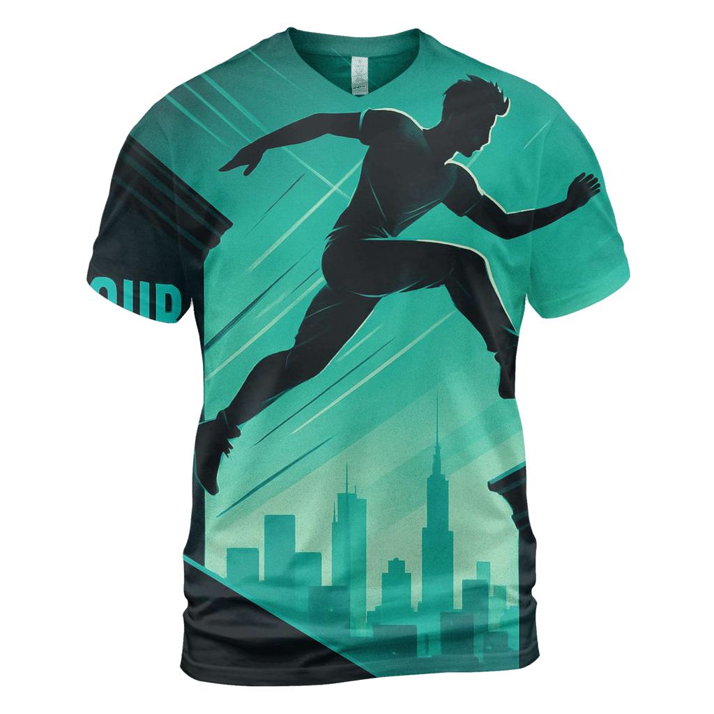 Urban Freerunning trendy printed shirt styles