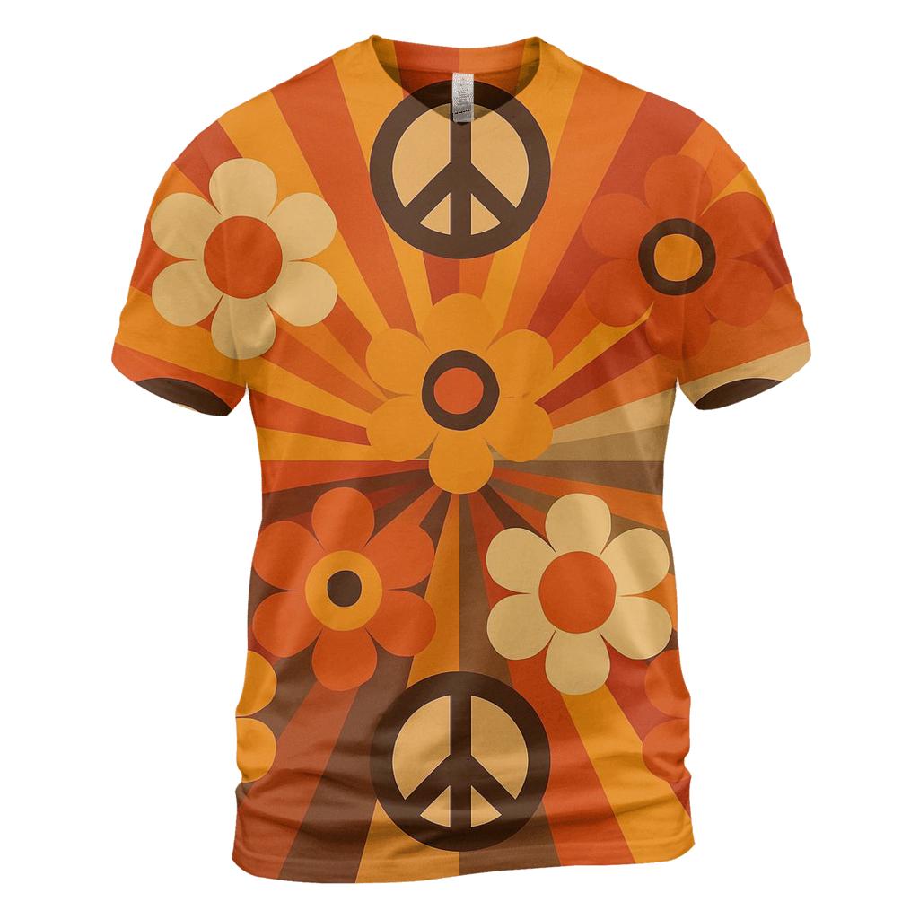 Sunburst Hippie Harmony creative print fashion shirts