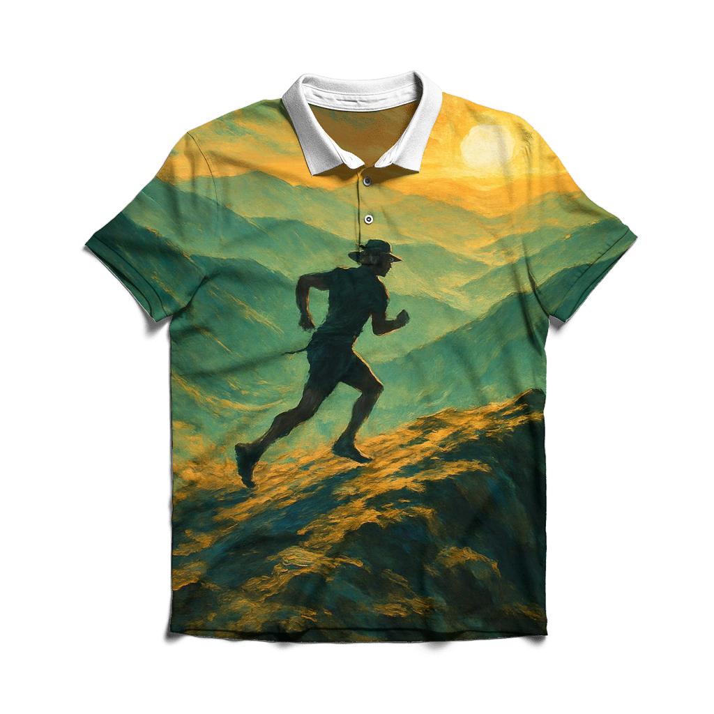 Mountain Trail Running custom polo shirts