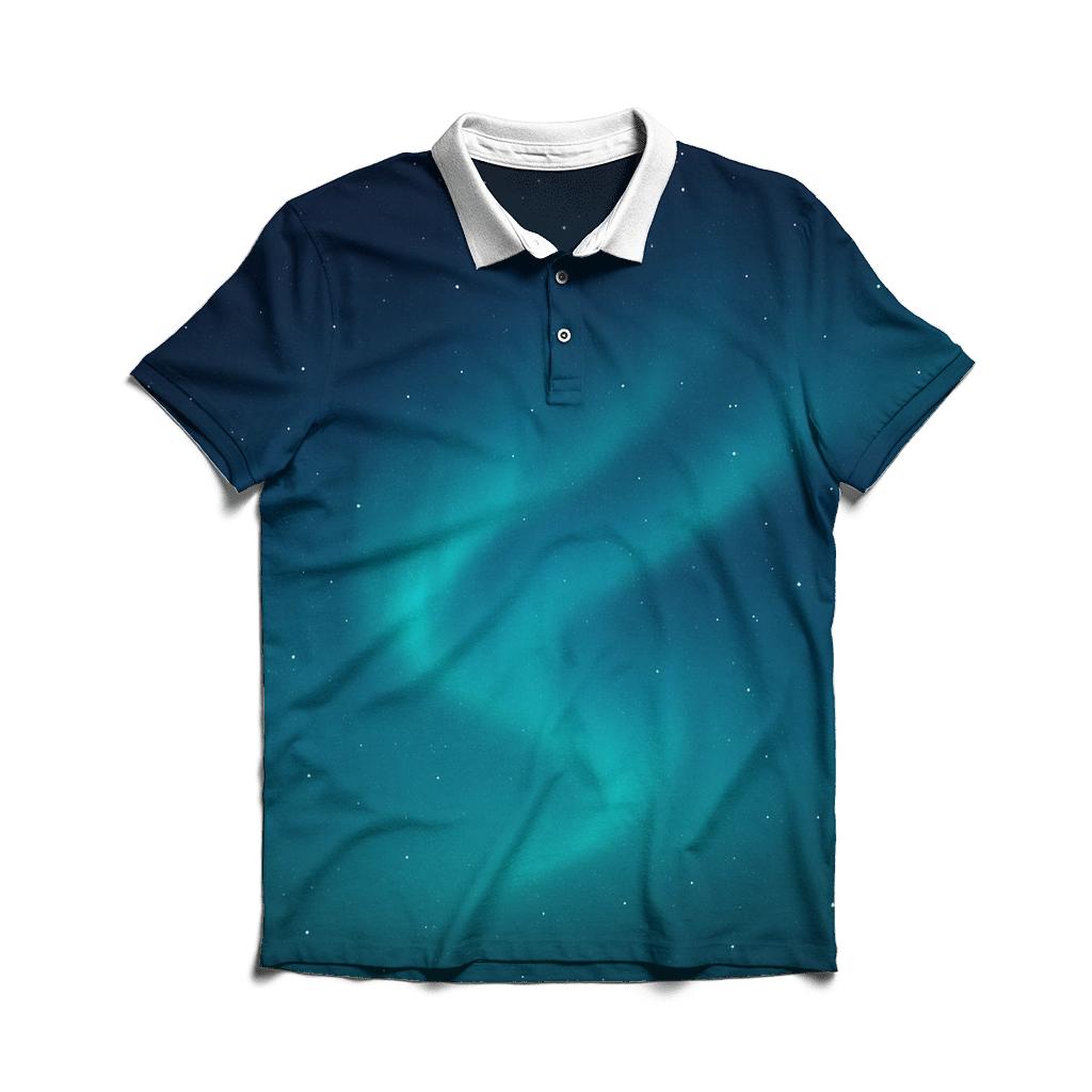 Celestial Aurora Cascade designer slim fit polos