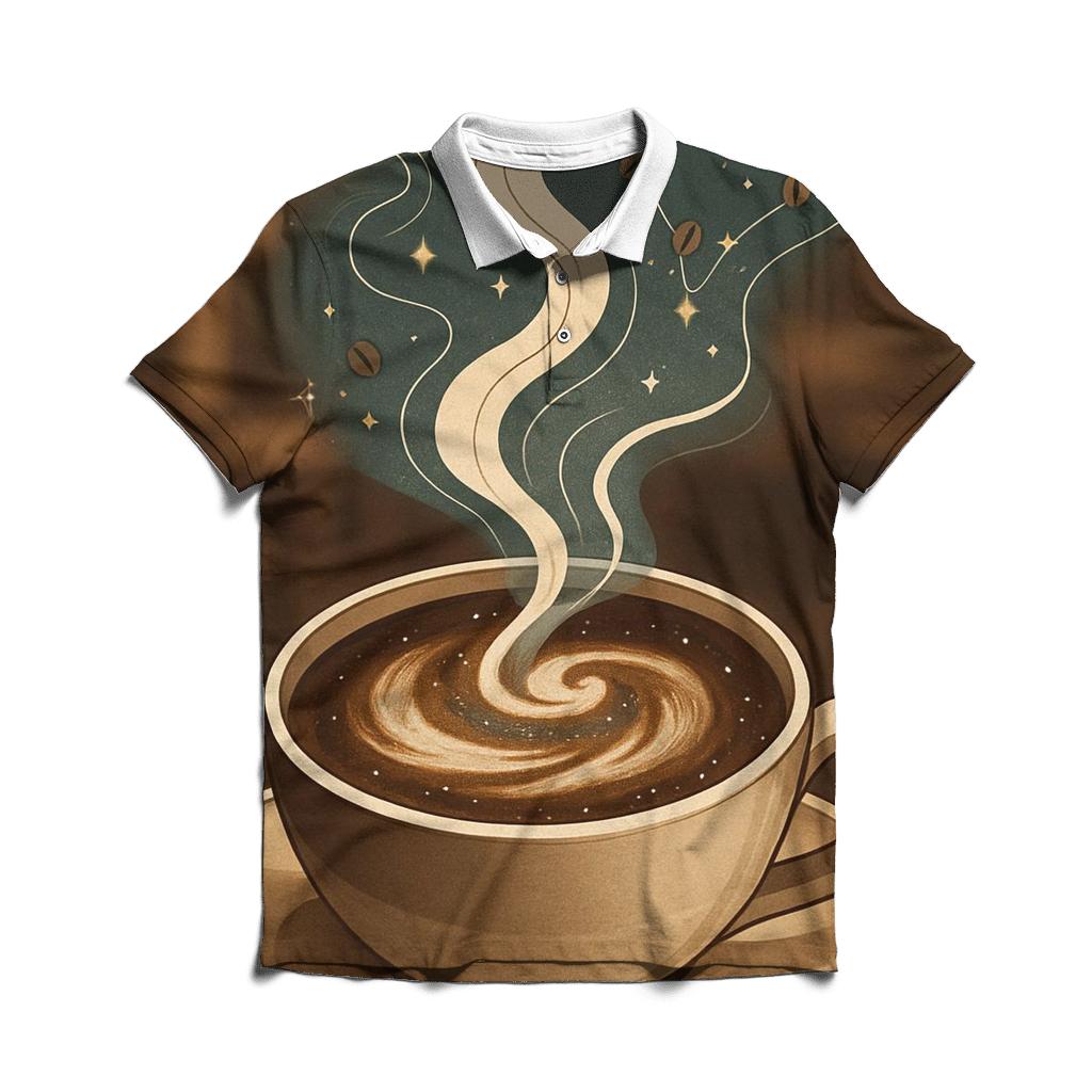 Nebula Latte Emblem casual sports polo shirts