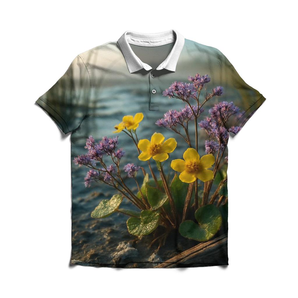 Salt Marsh Morning Blossoms casual sports polo shirts