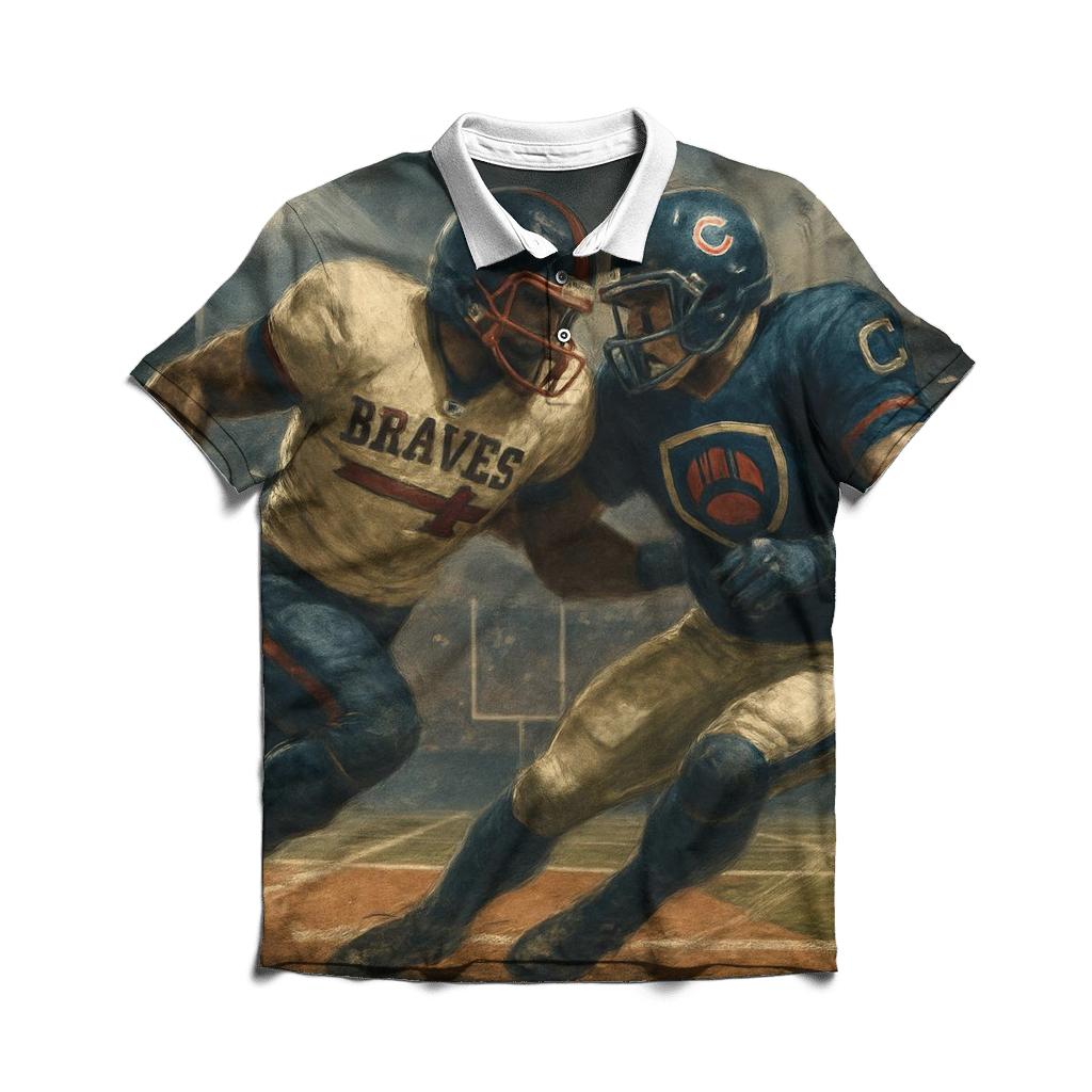 Collision At The Diamond Line embroidered polo tops