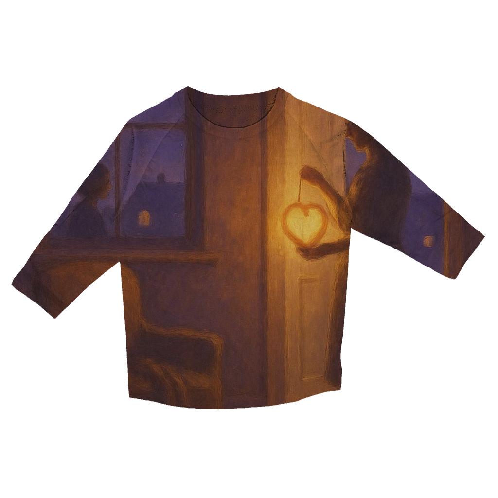 The Heartlight That Guides Home trendy 3/4 sleeve tops
