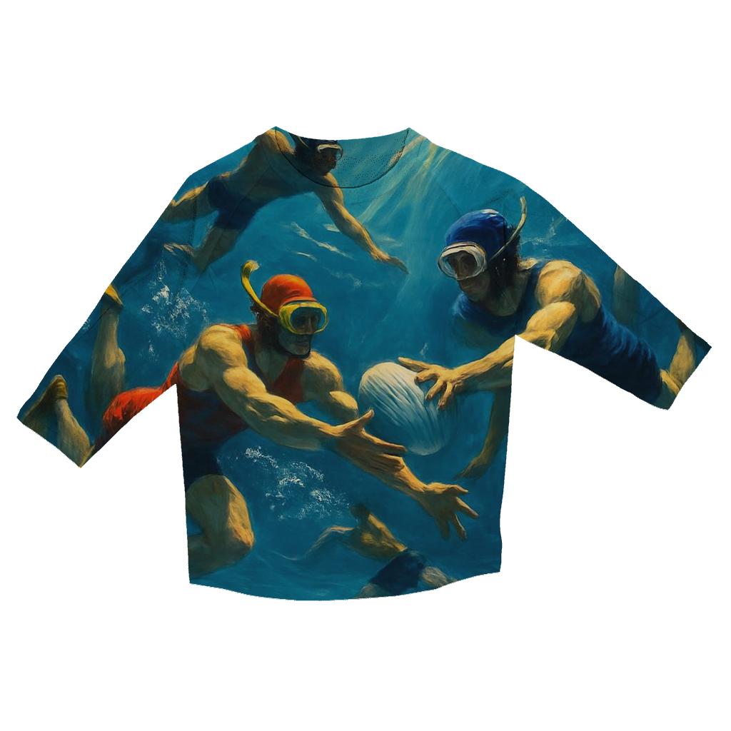 Underwater Rugby printed three quarter sleeve shirts