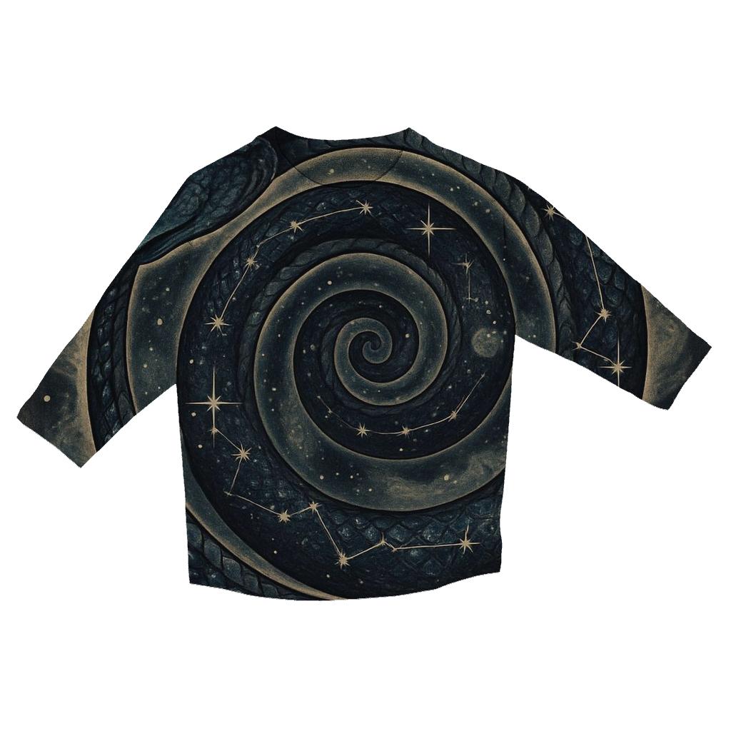 Celestial Ouroboros In Eternal Spiral personalized 3/4 sleeve tees