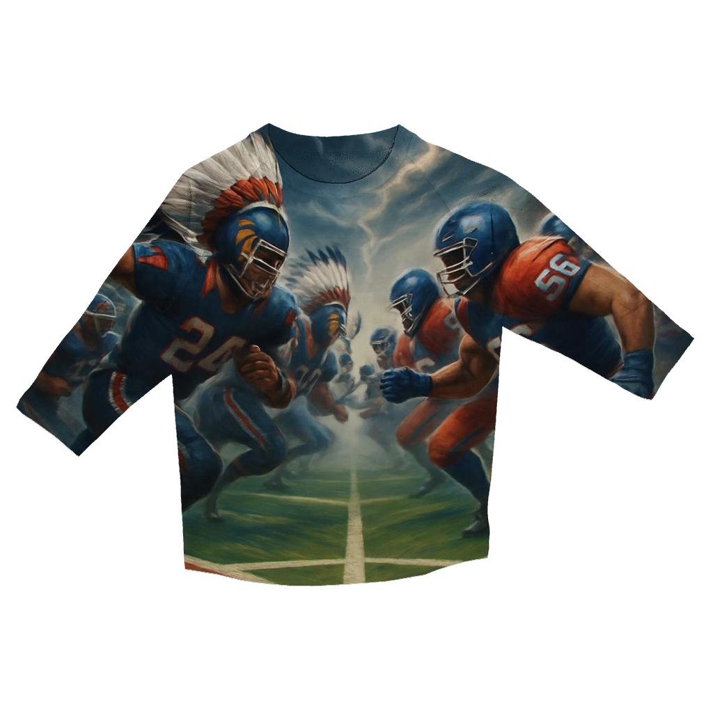 Clash At The Split Diamond Gridiron stylish quarter sleeve tops