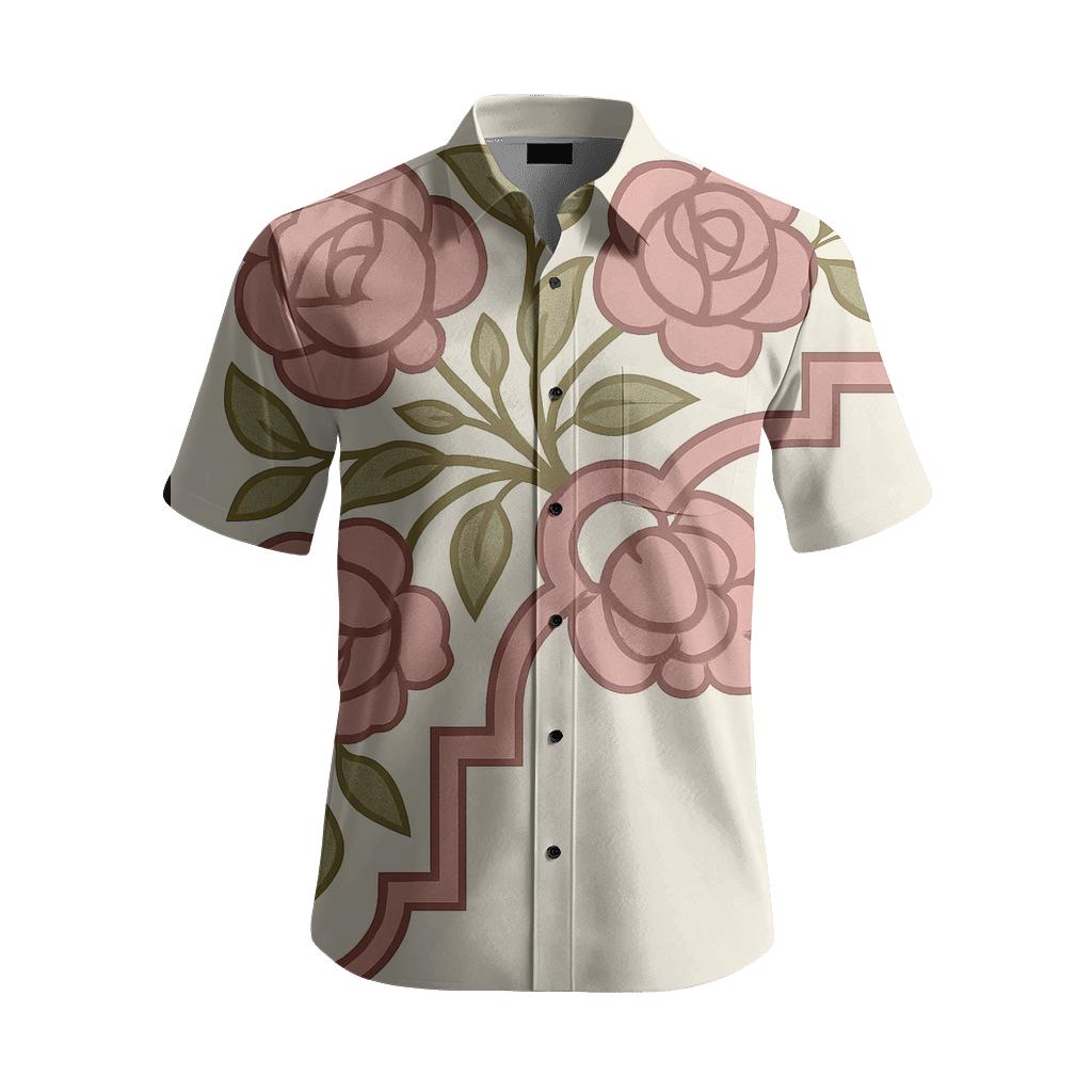 Dusty Rose Corner Medallion branded embroidered shirts