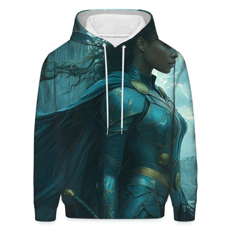 Tessa Thompson: Valkyrie Storm Forged Sovereign designer hoodies