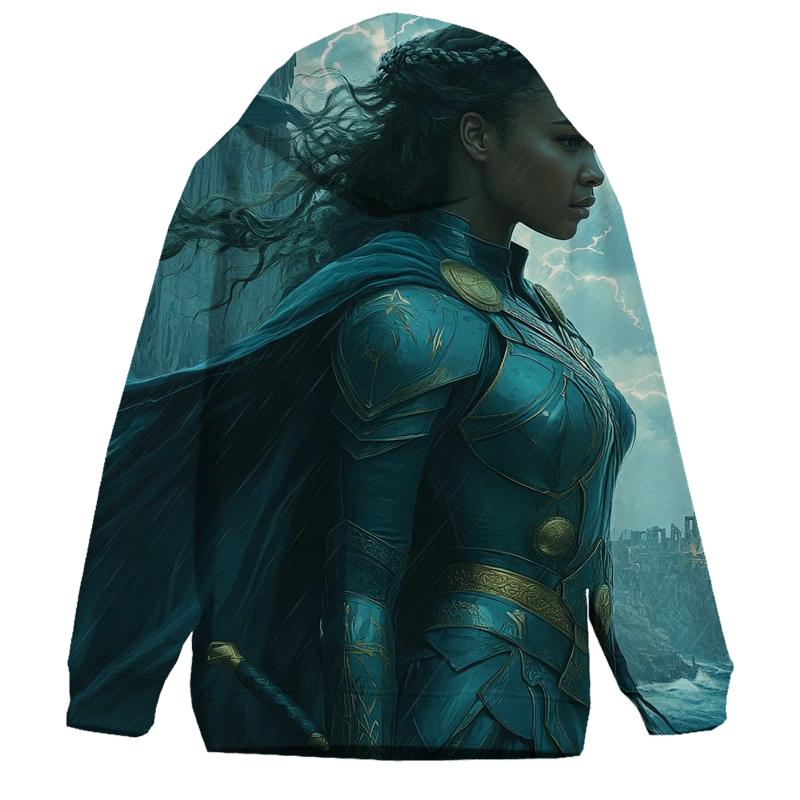 Tessa Thompson: Valkyrie Storm Forged Sovereign designer hoodies
