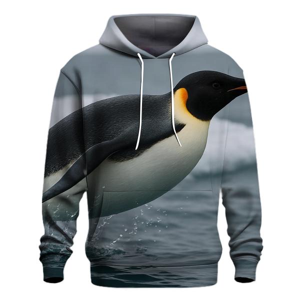 Ice-edge Diver — Emperor Penguin premium hoodies