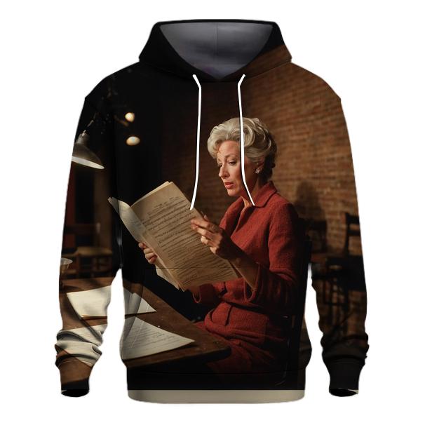 Polly Holliday Portrait In Theater Rehearsal designer hoodies