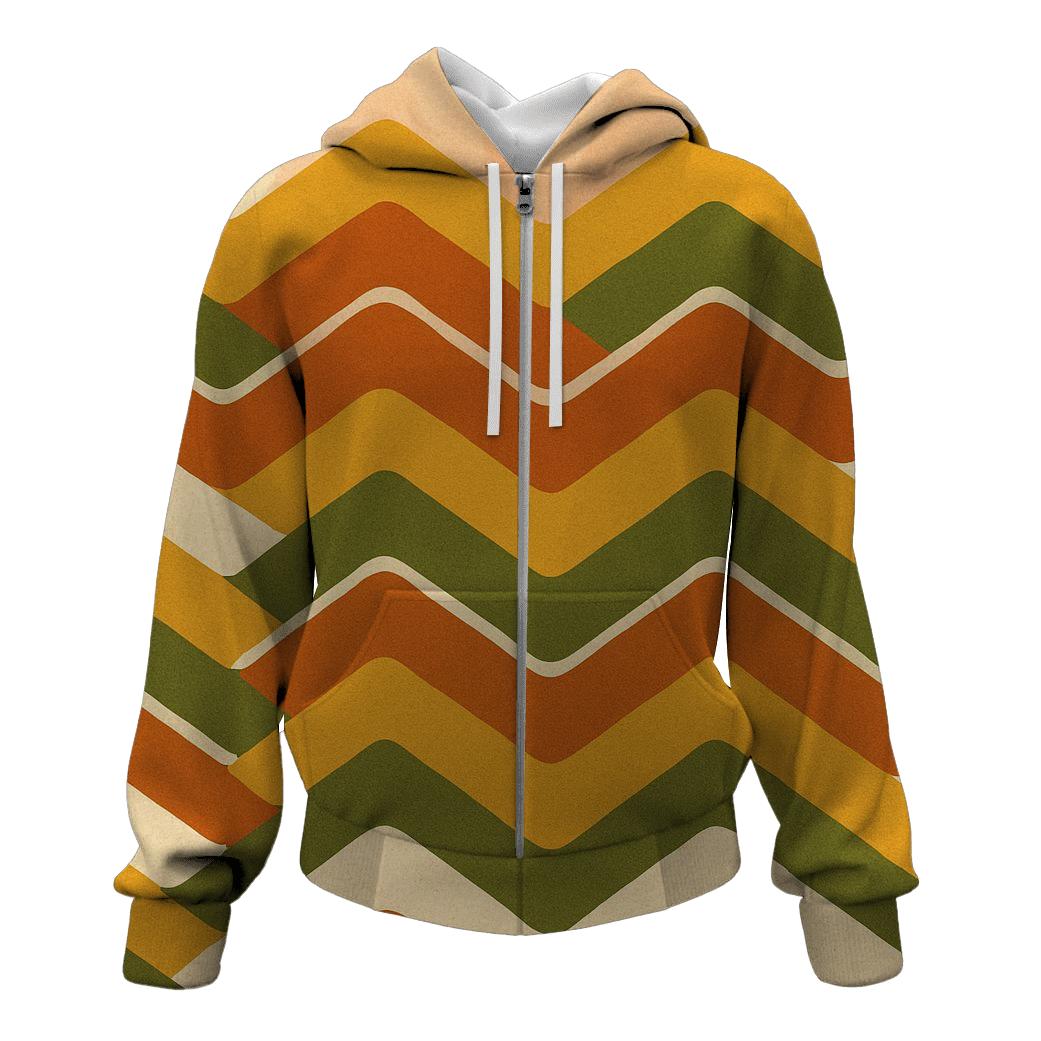 Mustard Groove Chevron custom hoodies