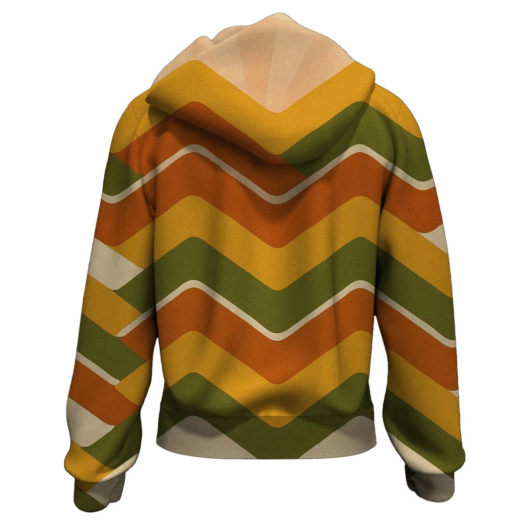 Mustard Groove Chevron custom hoodies