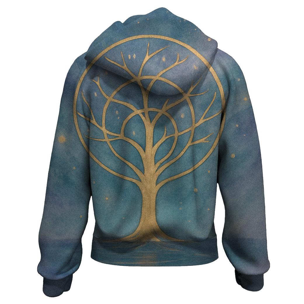 Celestial Grove printed hoodies