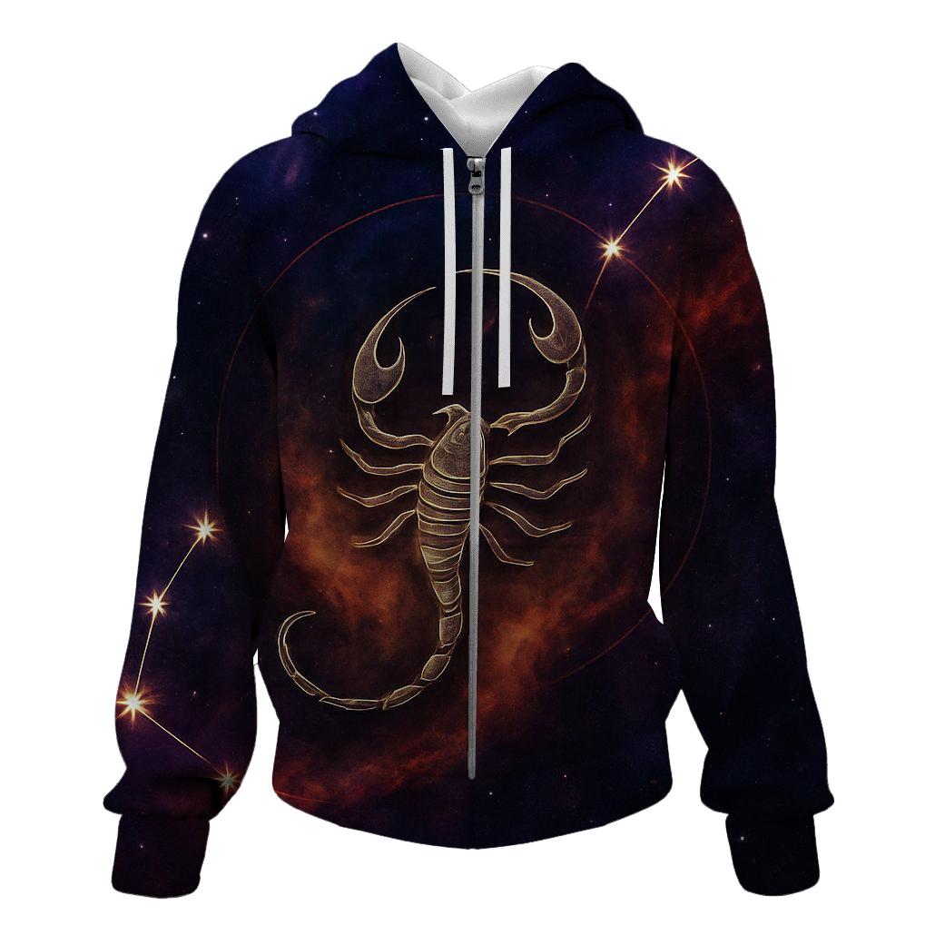 Celestial Scorpio Nebula Embrace hoodies fashion