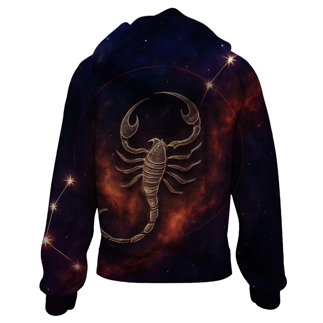 Celestial Scorpio Nebula Embrace hoodies fashion