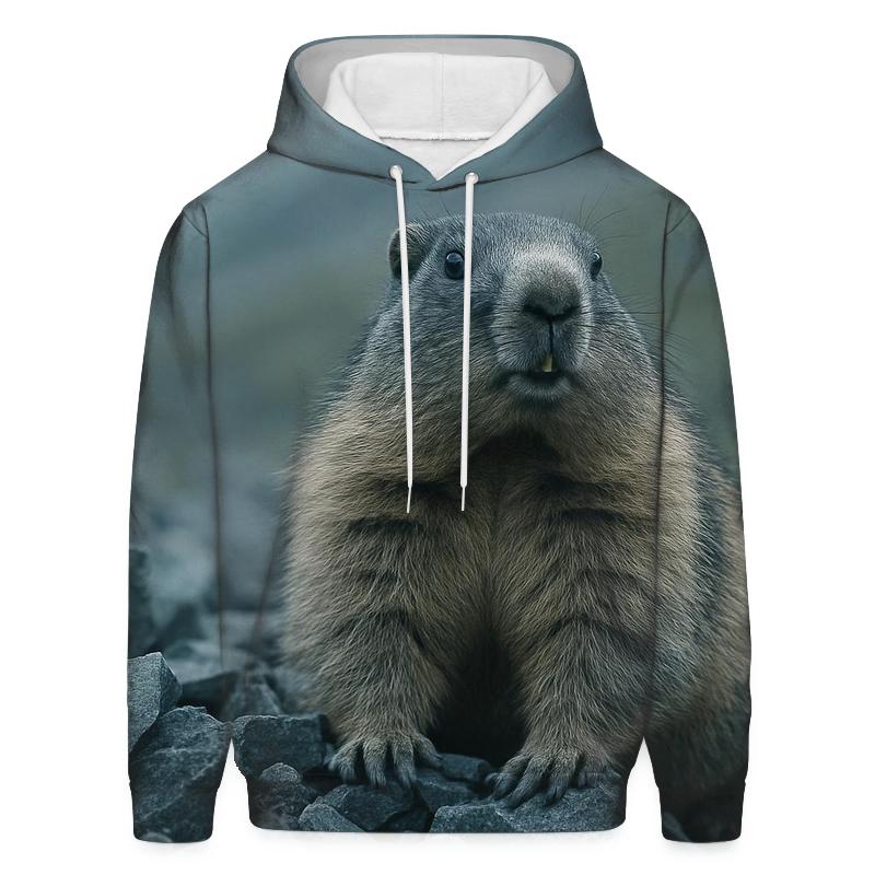 Moraine Stalker Alpine Marmot graphic hoodies