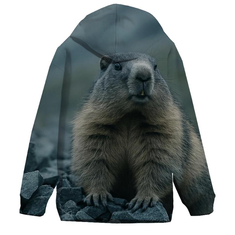 Moraine Stalker Alpine Marmot graphic hoodies