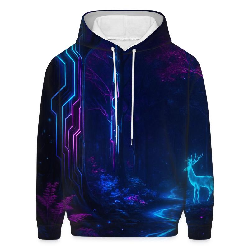 Neon Cybernetic Forest hoodie designs
