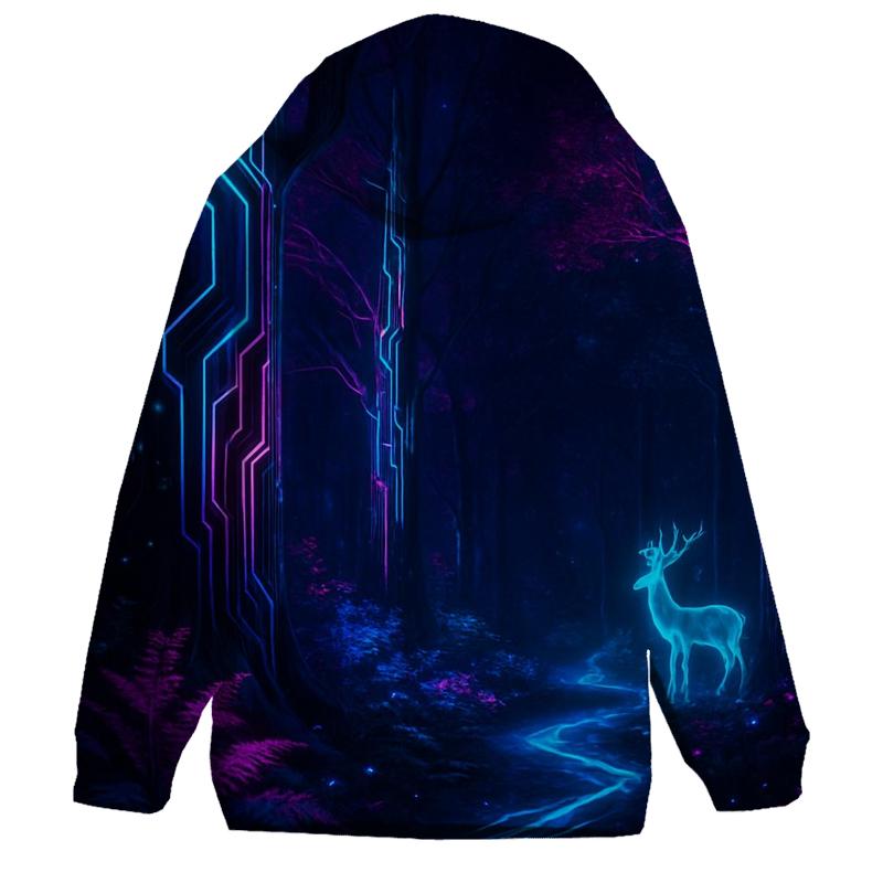 Neon Cybernetic Forest hoodie designs