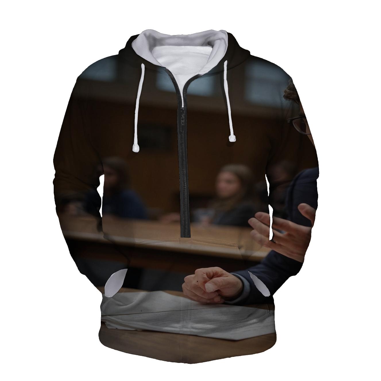 Charlie Kirk At Campus Debate Prep zip-up hoodies