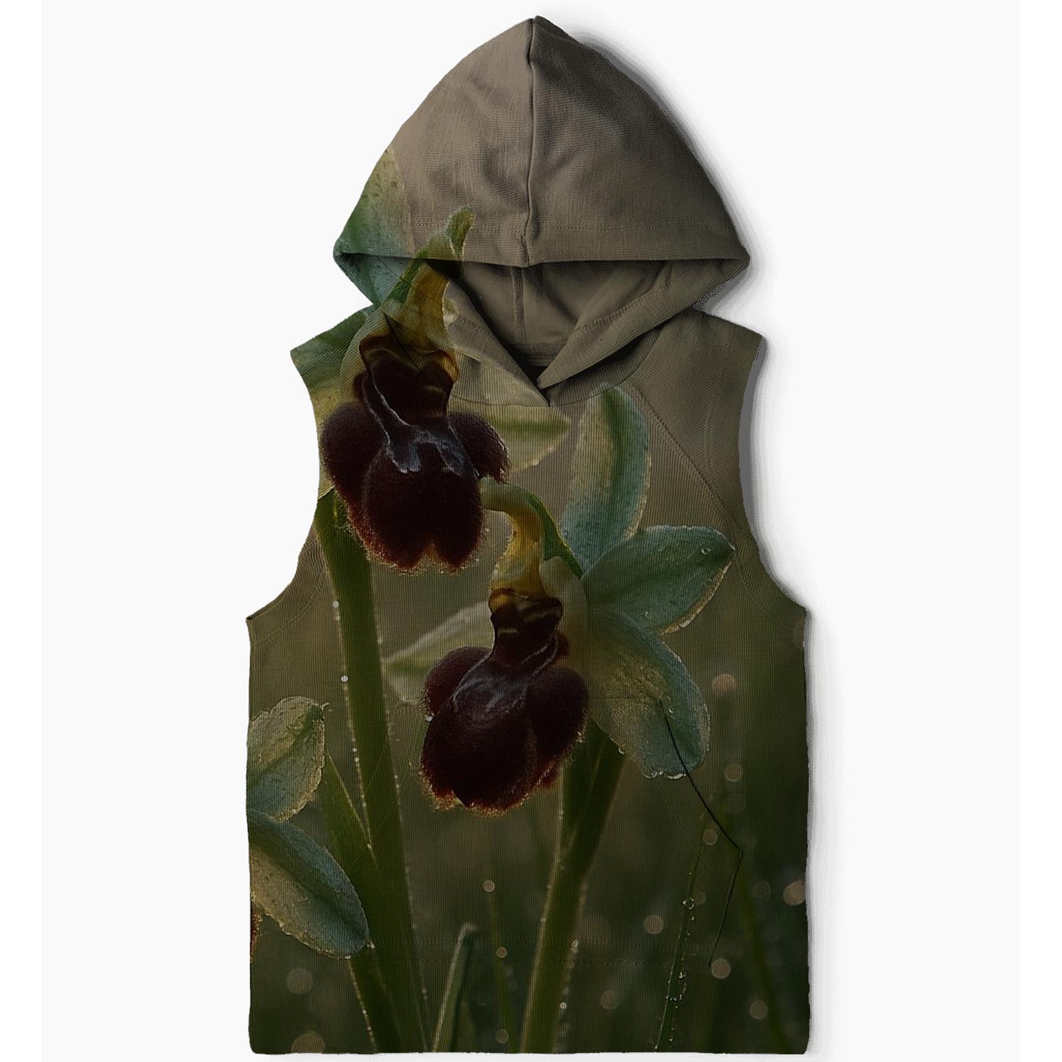 Alpine Meadow Bee Orchid Study custom hoodies