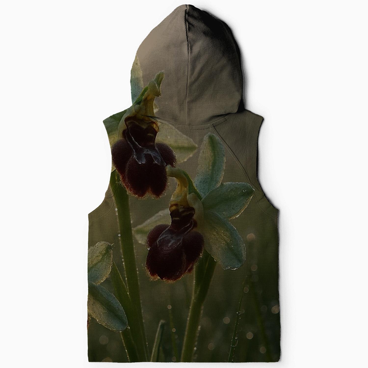 Alpine Meadow Bee Orchid Study custom hoodies