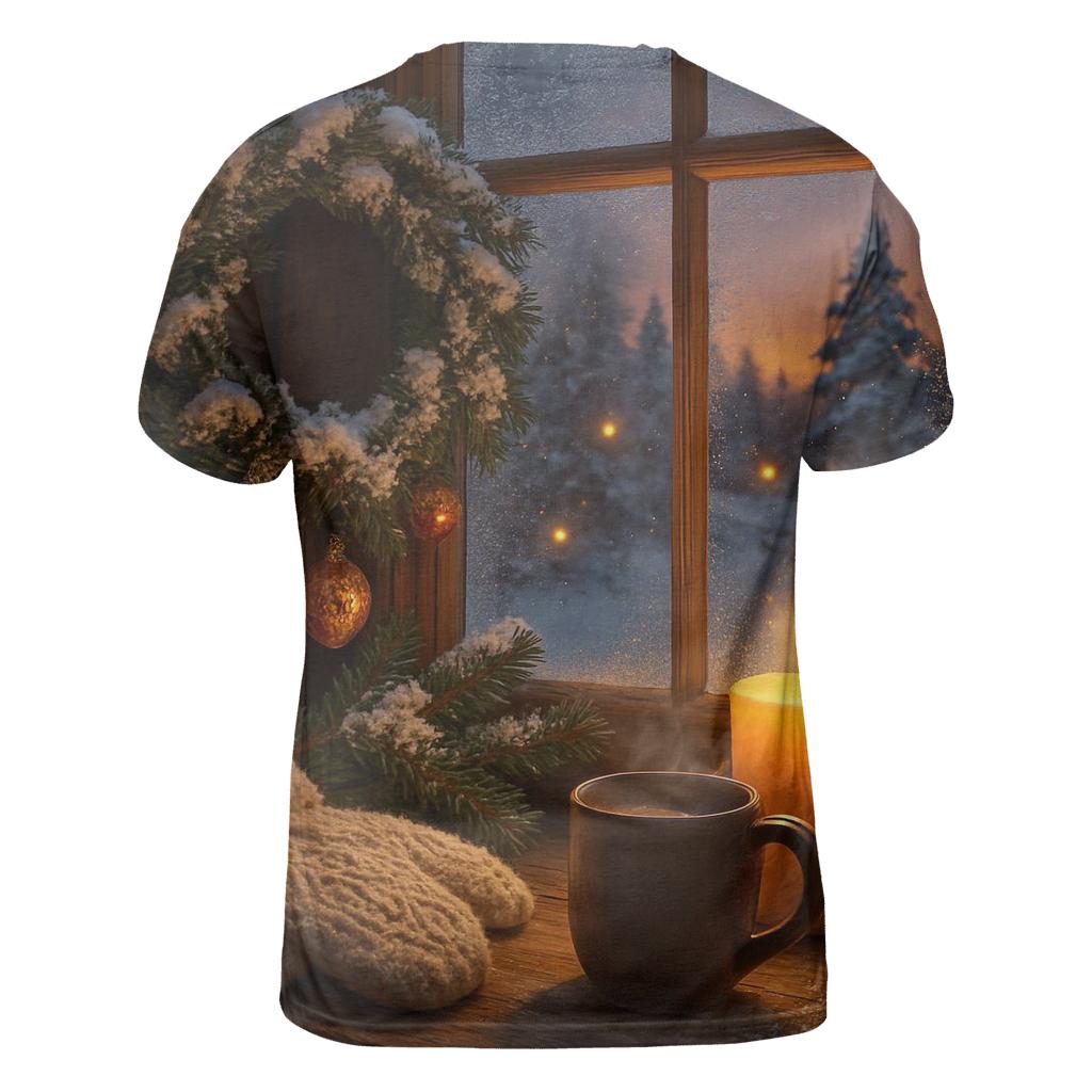 Midwinter Hearthside Window statement graphic shirts