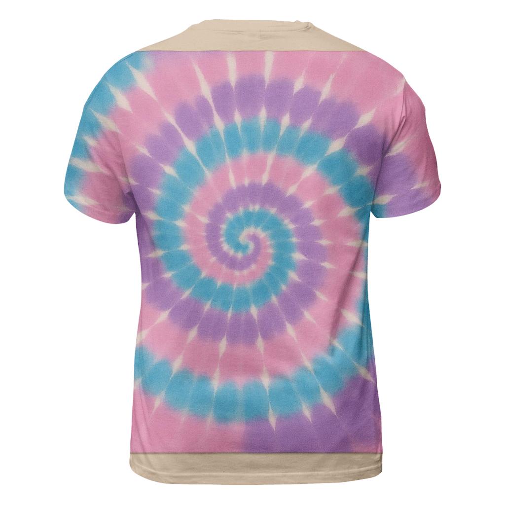 Celestial Spiral Twist vibrant all-over design tees