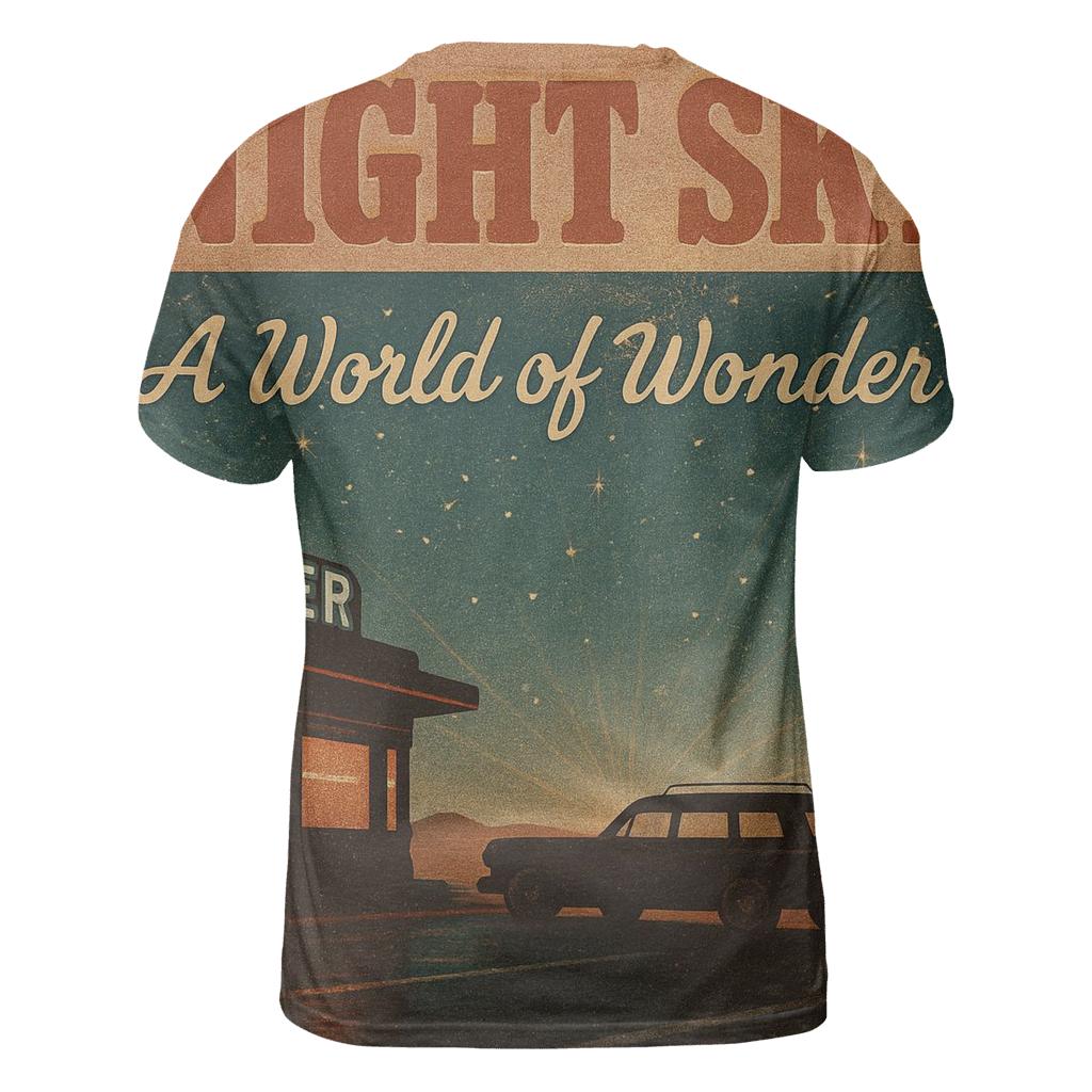 Starlit Retro Diner Roadtrip Poster creative print fashion shirts