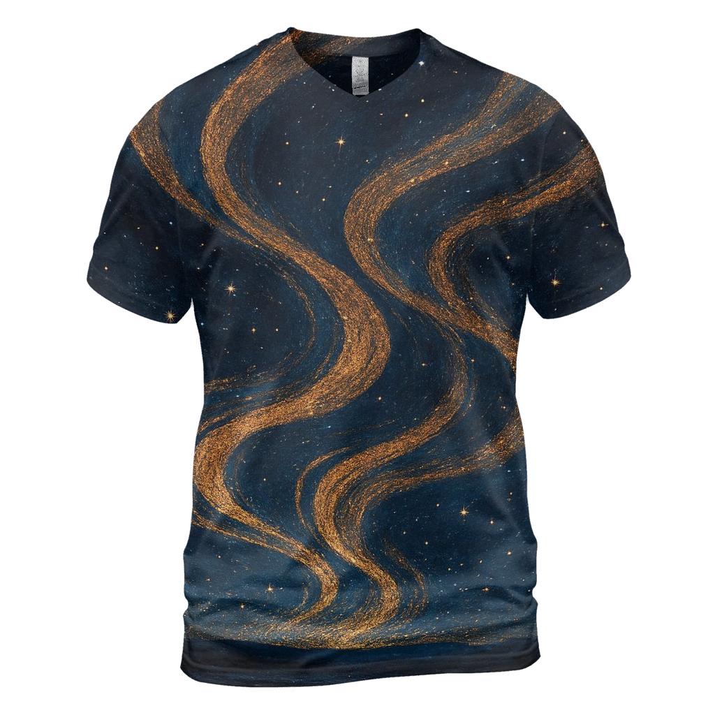 Gilded Aurora vibrant all-over design tees