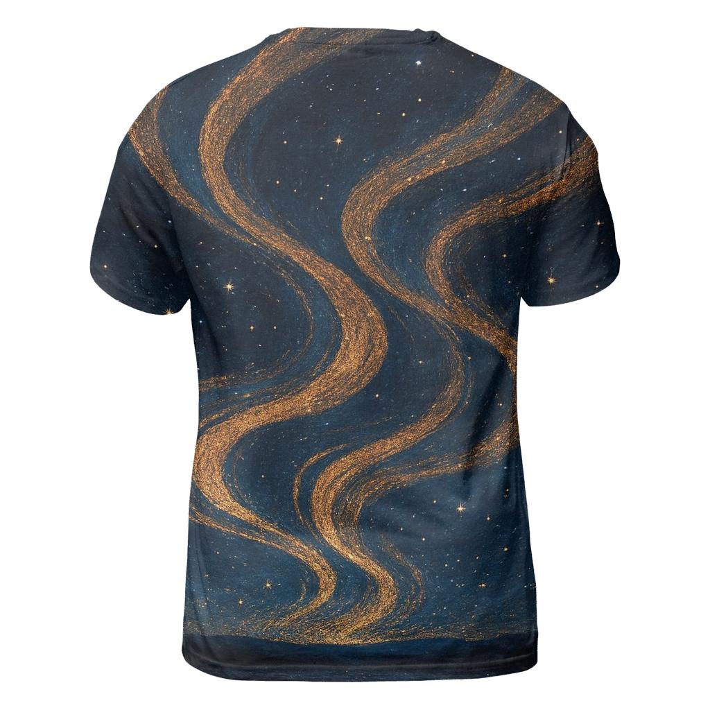 Gilded Aurora vibrant all-over design tees