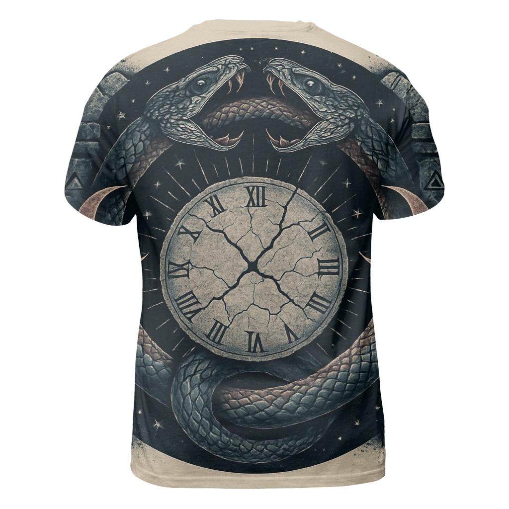 Serpent Eclipse Ouroboros creative print fashion shirts