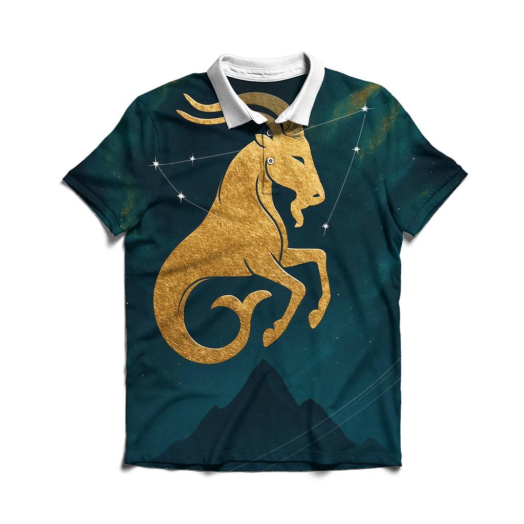 Capricorn Cosmic Summit Map branded logo polo shirts