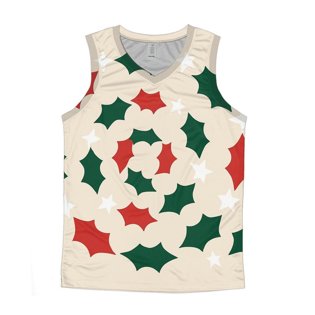 Twinkling Holly Star Spiral trendy fitted tank tops