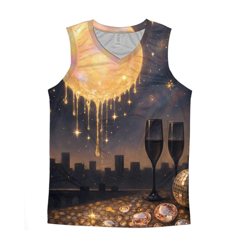 Aurora Luxe Cascade graphic print tank tops