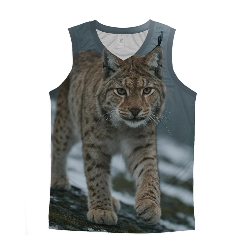 Mistline Stalker — Eurasian Lynx trendy fitted tank tops