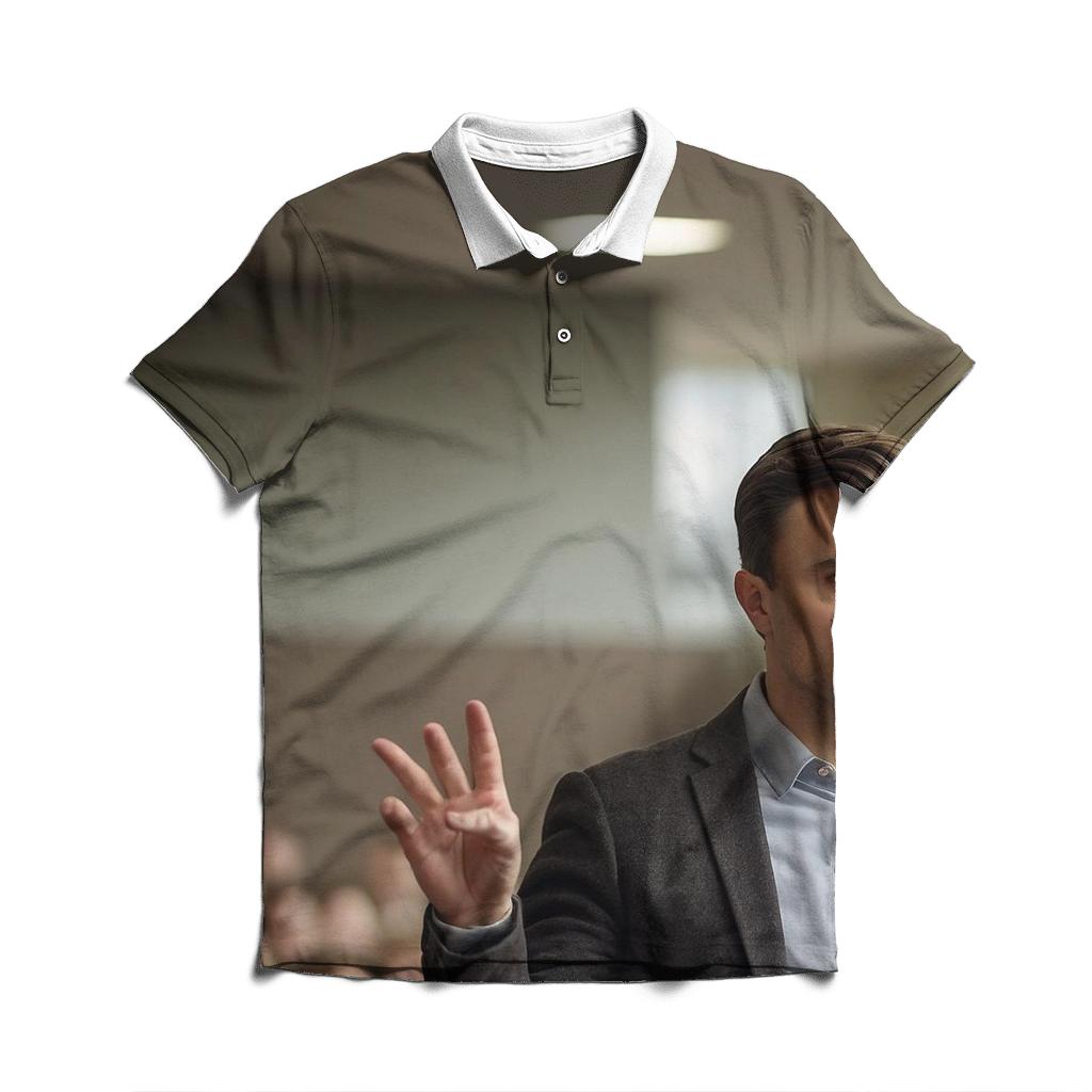 Charlie Kirk Leading A Campus Discussion On Civic Engagement stylish collar polo tees