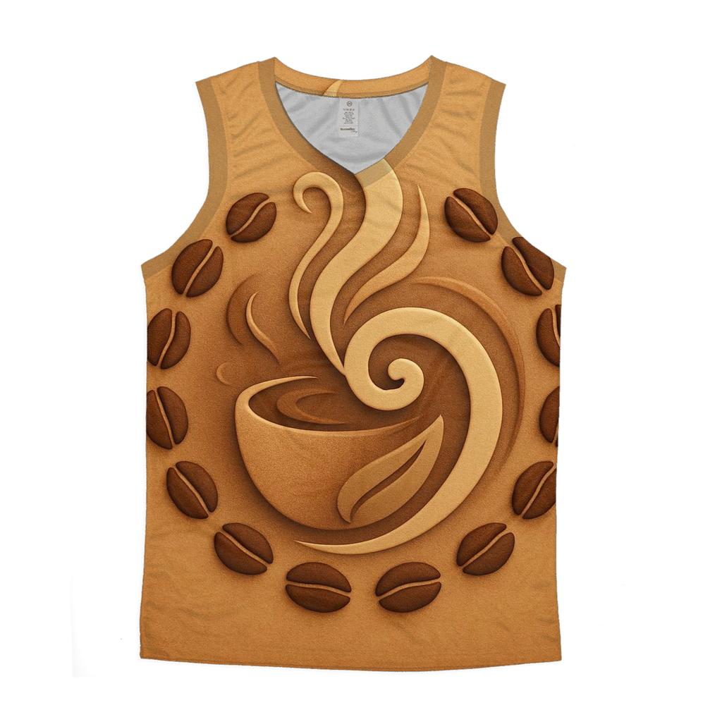 Steaming Bean Spiral custom tank tops