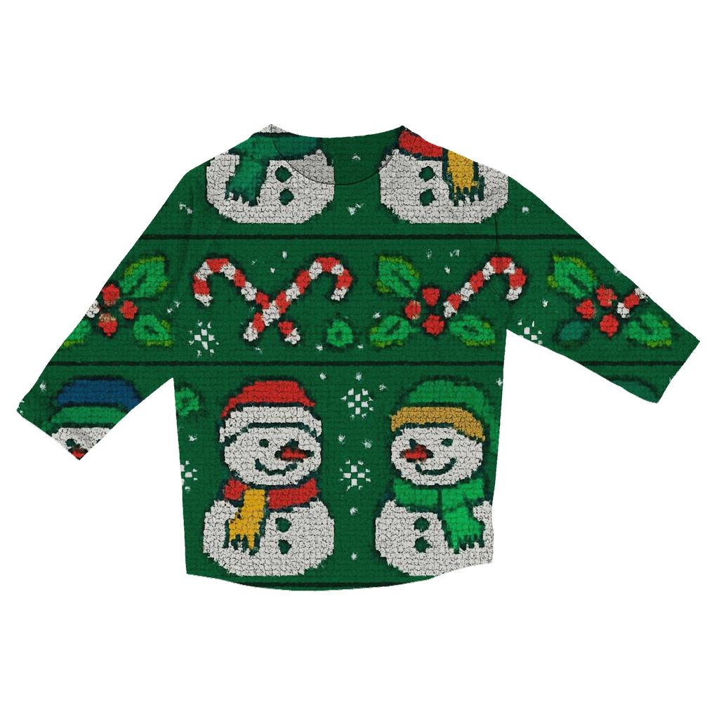 Festive Snowman Party Parade Design fashion 3/4 sleeve shirts