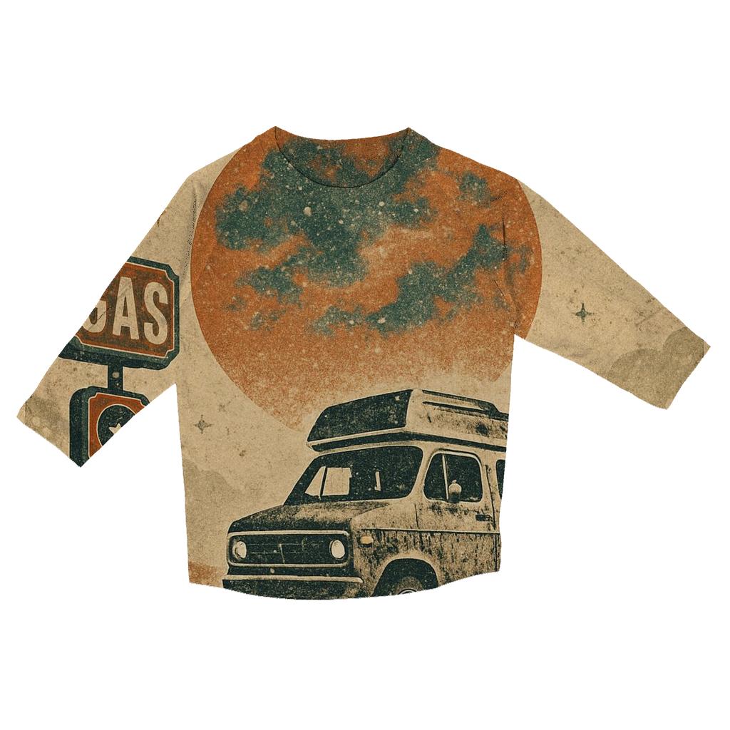 Celestial Roadtrip Poster 1974 casual three quarter sleeve shirts