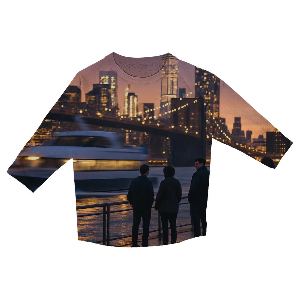 Twilight Waterfront Assembly designer 3/4 sleeve blouses