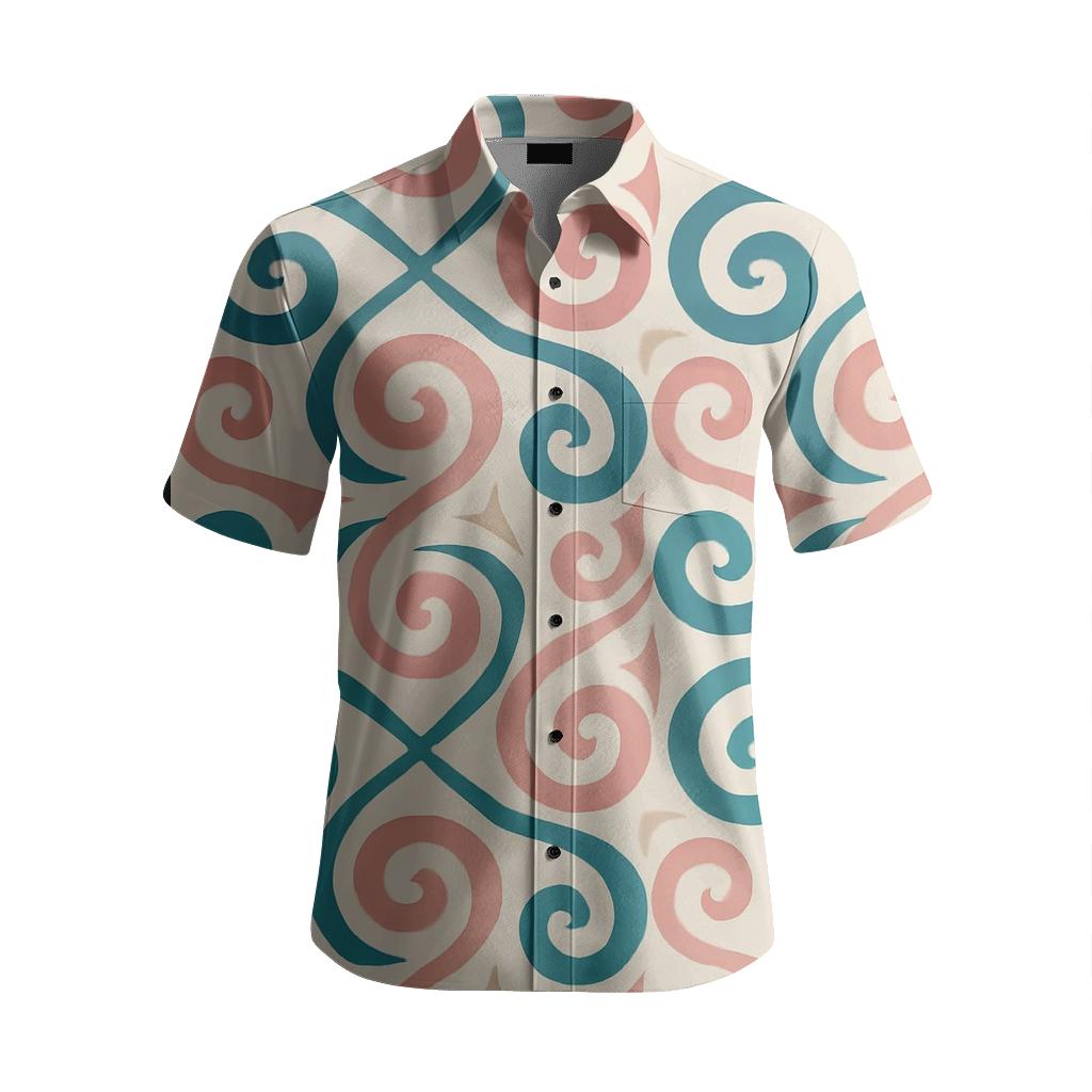 Ornamental Galactic Spiral Trellis personalized embroidery shirts