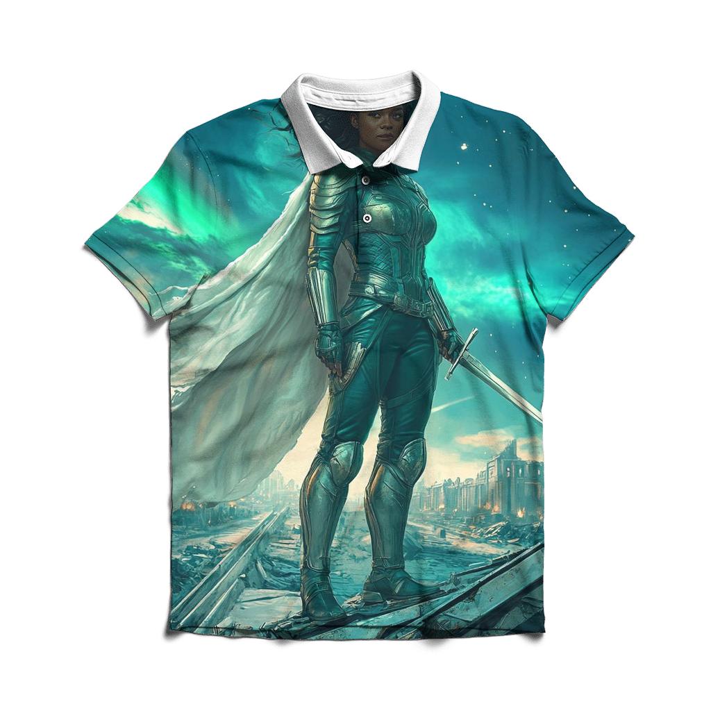 Tessa Thompson Valkyries Rebel Queen Of Asgardic Highways embroidered polo tops