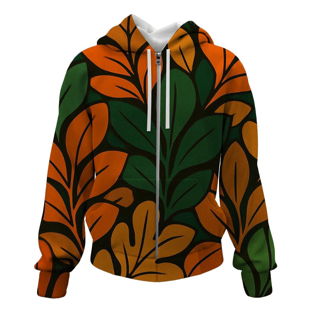 Funky Leaf Patterns hoodie trends