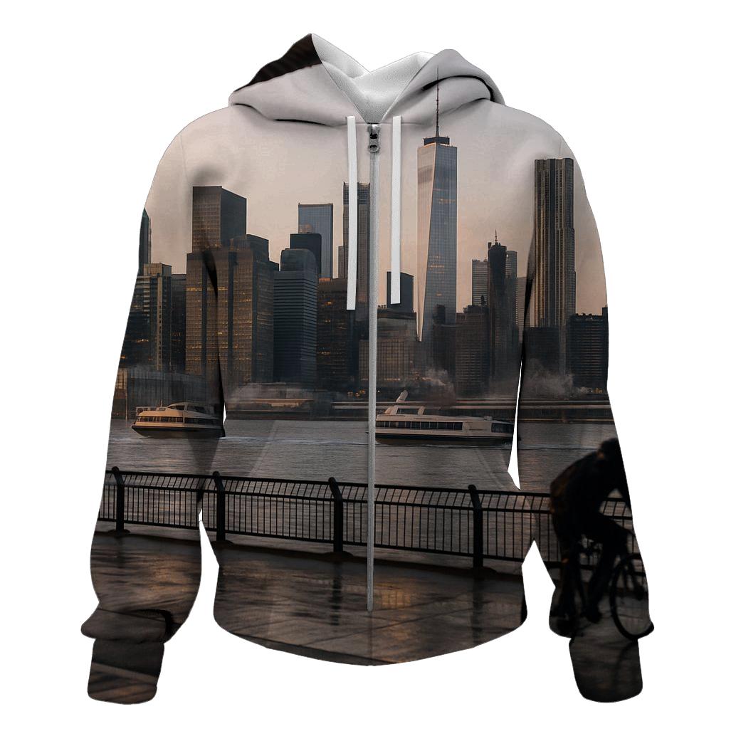 Dawn Over Lower Manhattan And Brooklyn Bridge hoodies fashion