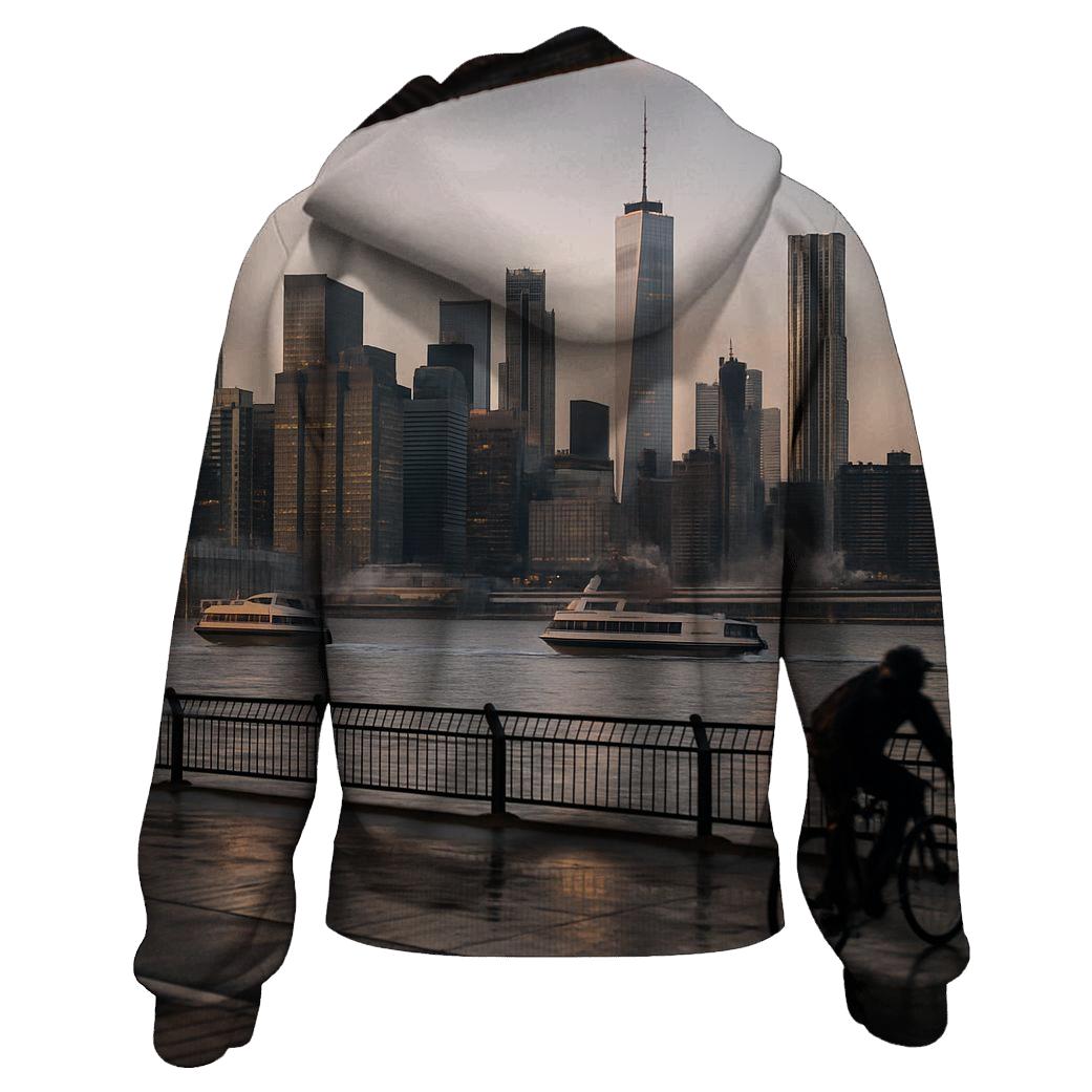 Dawn Over Lower Manhattan And Brooklyn Bridge hoodies fashion