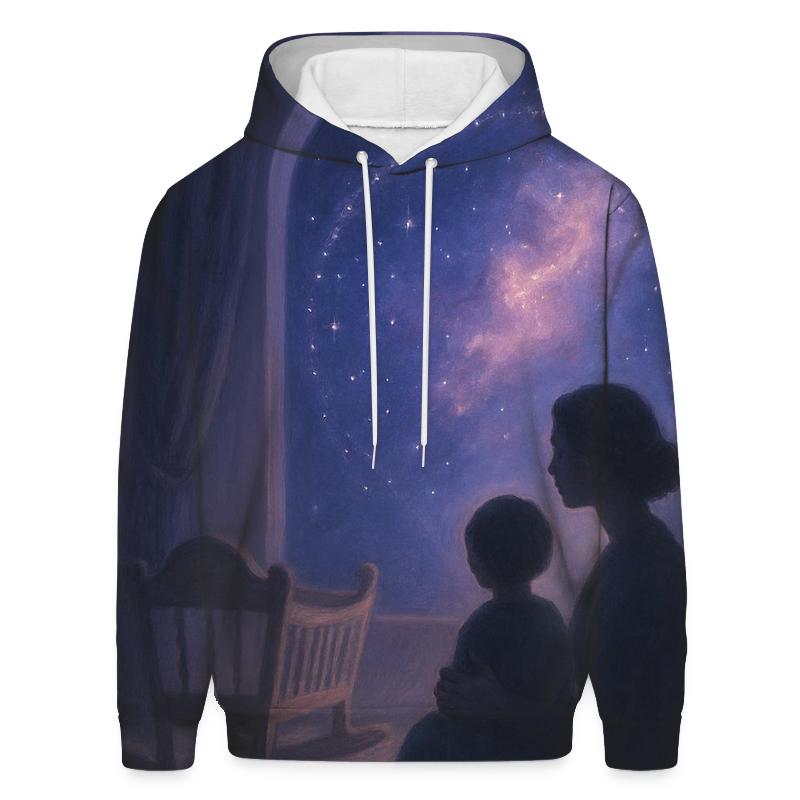 Starlit Cradle Of Love printed hoodies